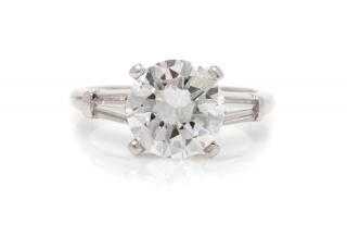 Appraisal: A Platinum and Diamond Ring dwts A Platinum and Diamond