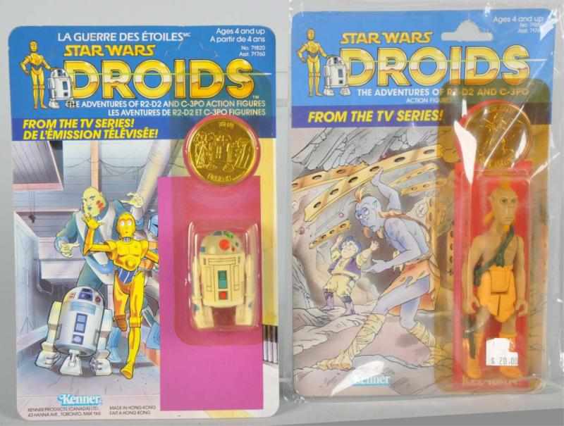 Appraisal: Lot of Star Wars Droids Carded Figures Description Includes R