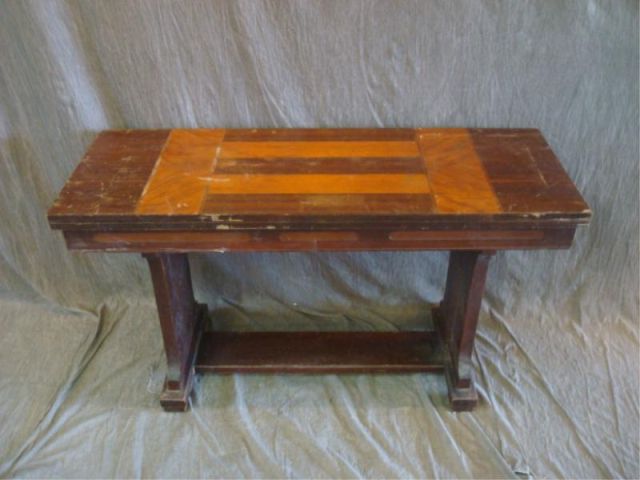 Appraisal: Art Deco Flip Top Library Table From a Bronxville NY