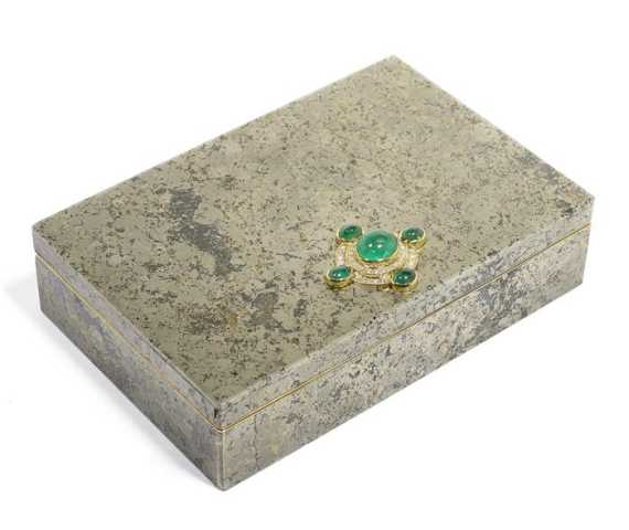 Appraisal: EMERALD DIAMOND AND STONE JEWEL CASE BOUCHERON s Yellow gold