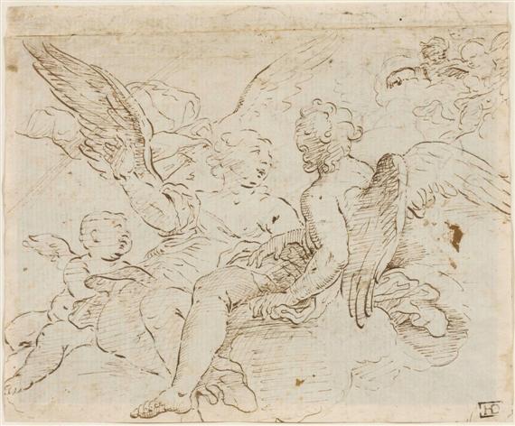 Appraisal: MATTEIS PAOLO DE Cilento - Naples Angel and putti on