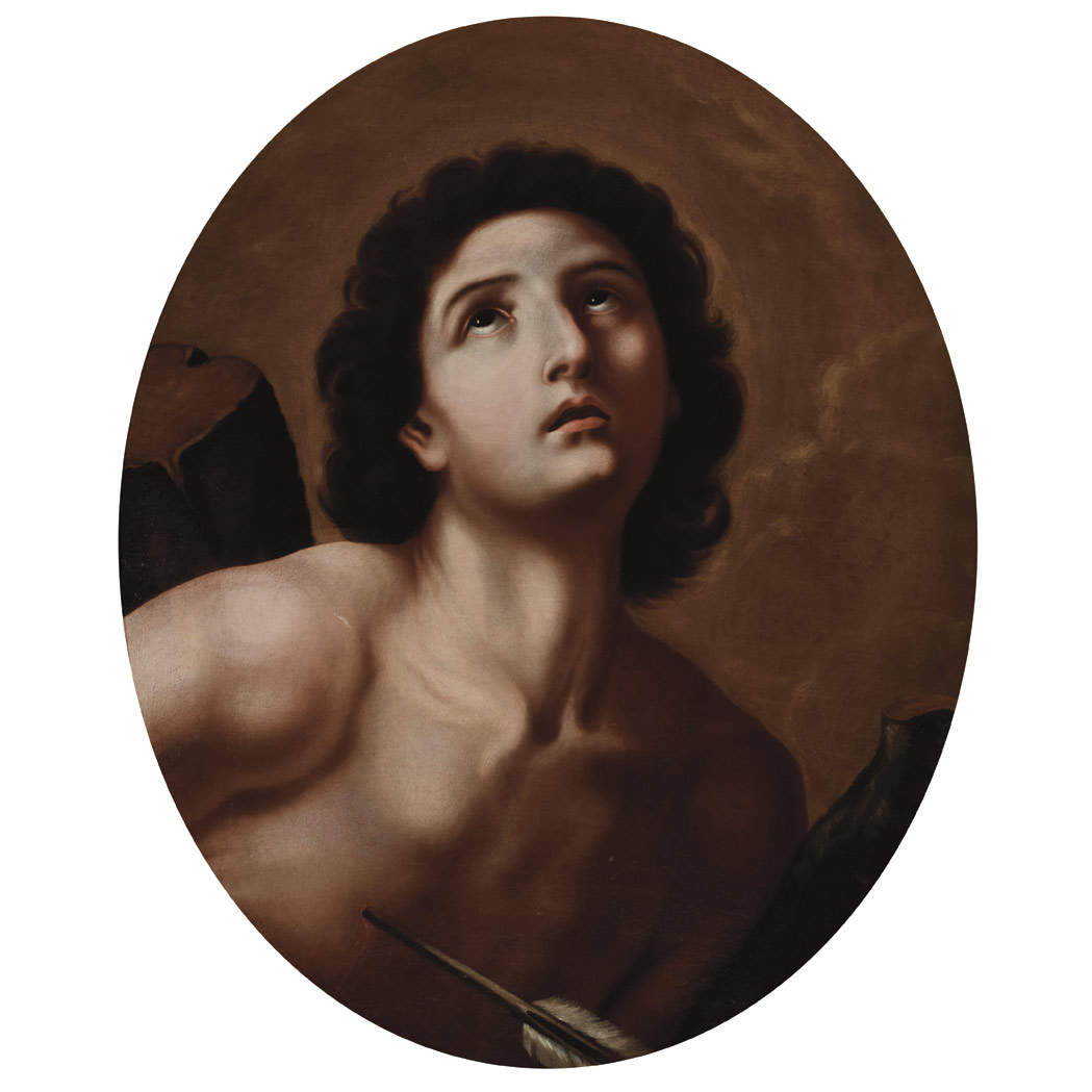 Appraisal: School of Jusepe de Ribera Saint Sebastian Oil on canvas