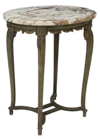 Appraisal: French Louis XVI style salon table late th c oval