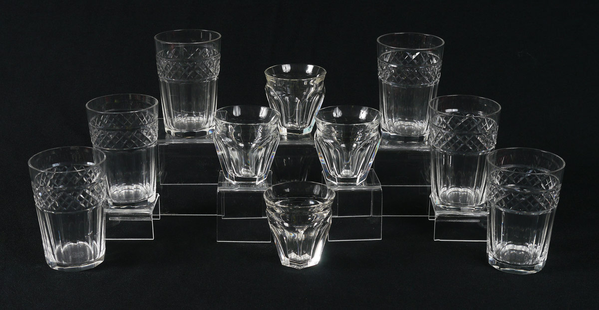 Appraisal: PIECE BACCARAT GLASSES separate patterns to include juice glasses ''