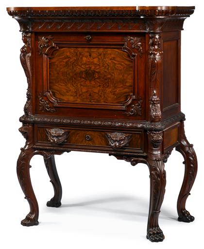 Appraisal: Renaissance Revival walnut desk label of george j henkels -