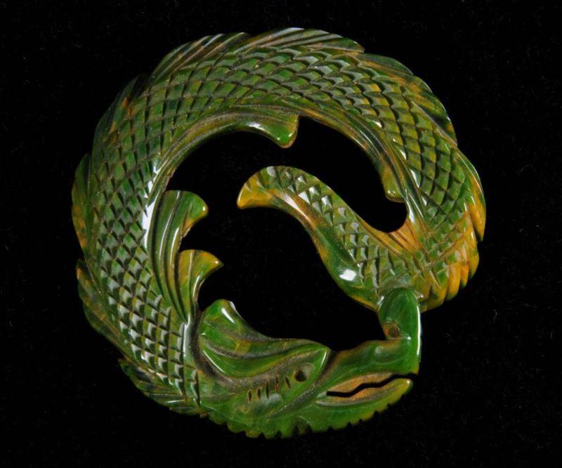 Appraisal: Bakelite Green Dragon Pin Condition Excellent Size Dia