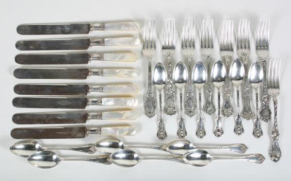 Appraisal: Nouveau sterling flatware Alvin Whiting pc Six each Whiting Imperial