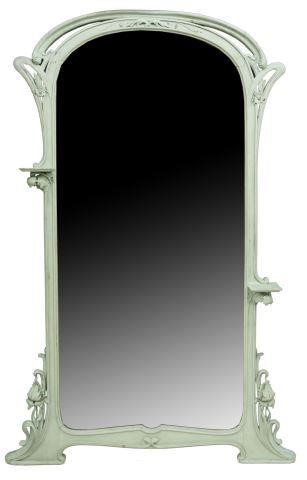 Appraisal: French Art Nouveau pier mirror early th c in a