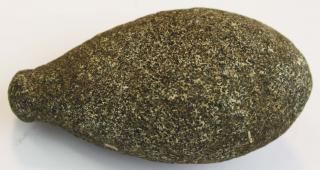 Appraisal: Vermont plummet stone ground pecked length Vermont plummet stone ground