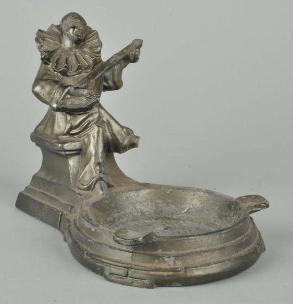 Appraisal: Metal Ashtray with Figural Clown Some oxidation overall Unmarked Made