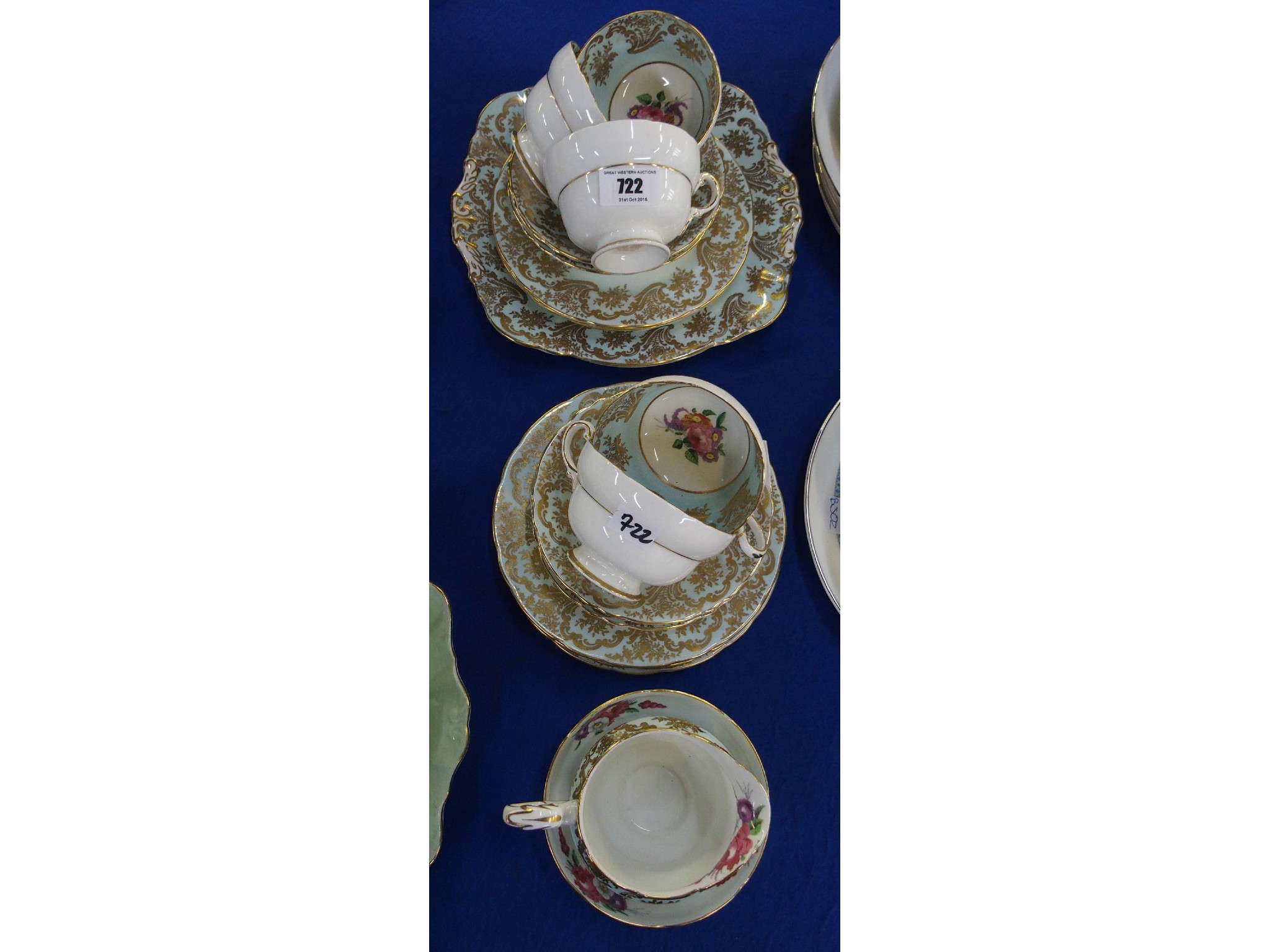 Appraisal: Paragon porcelain tea set for six one cup missing with