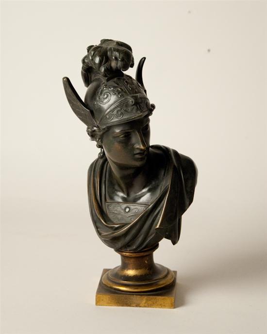 Appraisal: A Continental Cast Bust of Mercury on pedestal with square