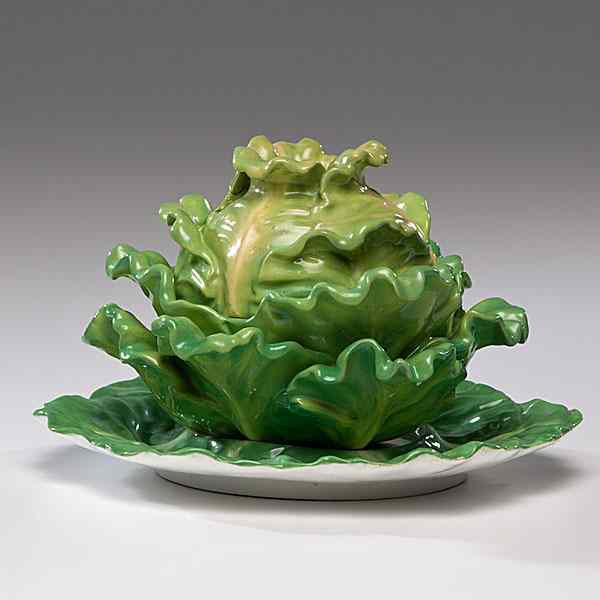 Appraisal: Coalport Cabbage Tureen and Stand English th century A Coalport