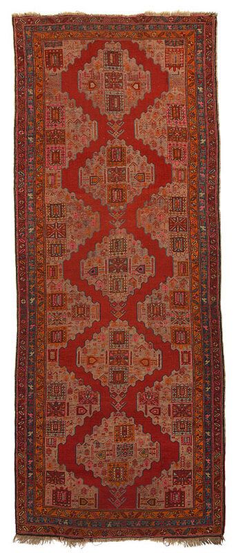 Appraisal: Karabagh Rug early th century red field with five stepped