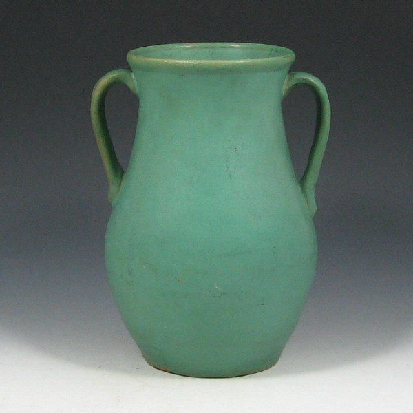 Appraisal: Matte Green Virginia Stoneware Vase - Excellent Very nice matte