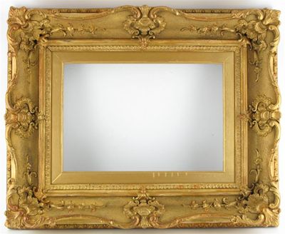 Appraisal: A Victorian gilt composition frame With a swept edge and