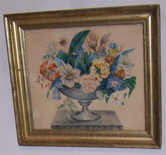 Appraisal: Floral still life mid th C watercolor on paper morning