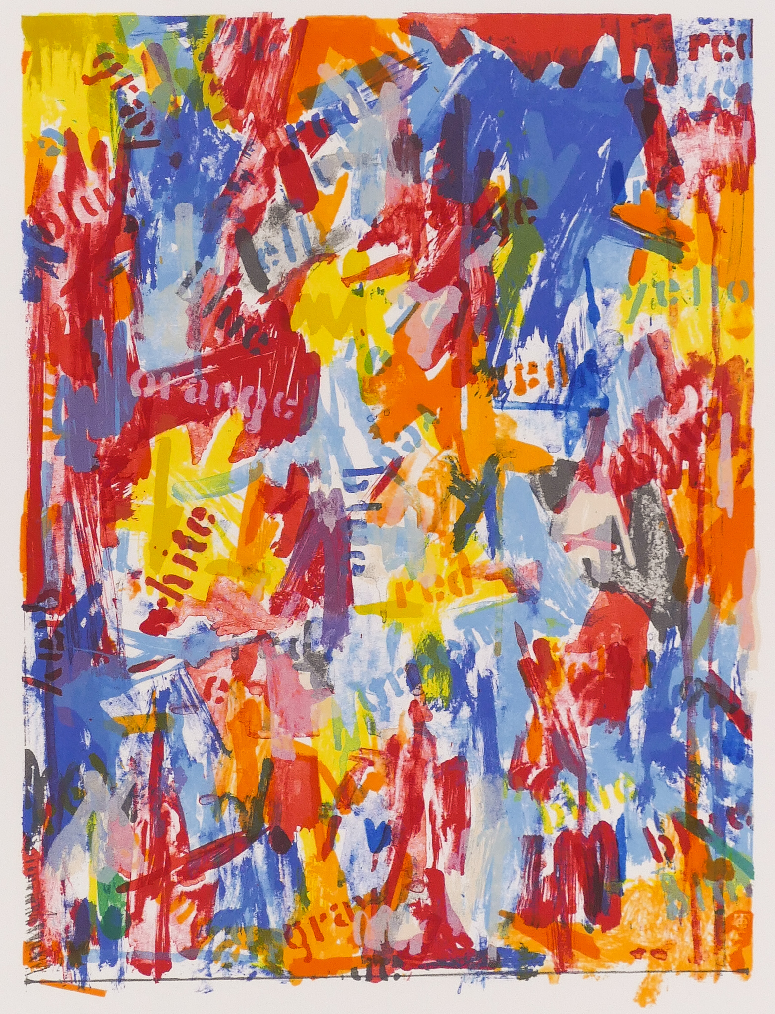 Appraisal: Jasper Johns b American ''False Start I'' Lithograph on BFK