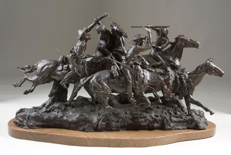 Appraisal: After Frederick Remington USA - The Old Dragoons monumental bronze