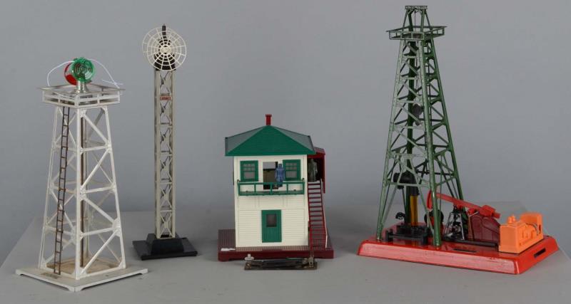 Appraisal: Lot Of Lionel Train Towers And Buildings Lot of four