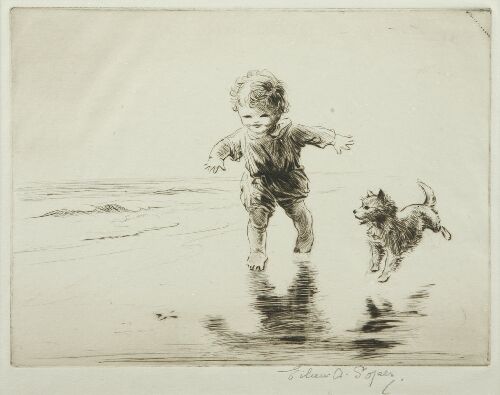 Appraisal: EILEEN ALICE SOPER - WET SANDS Etching signed x cm