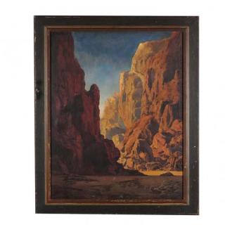 Appraisal: after Maxfield Parrish PA NH oil on canvas unsigned inscribed