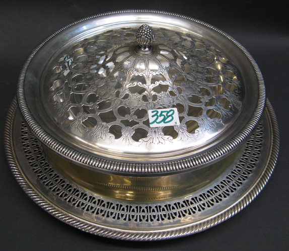 Appraisal: AN INTERNATIONAL STERLING SILVER BOWL AND TWO SILVER PLATED TABLE