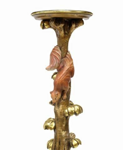 Appraisal: Italian parcel gilt pedestal plant stand th c circular top