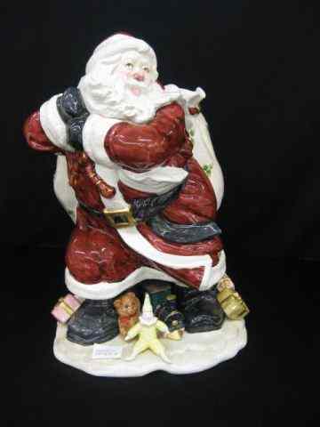 Appraisal: Fitz Floyd Pottery Figural Santa Claus Vase