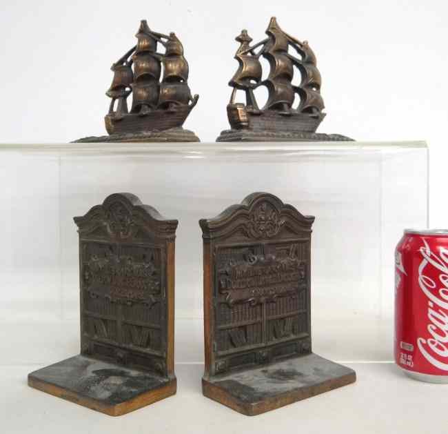 Appraisal: Lot two pair vintage bookends