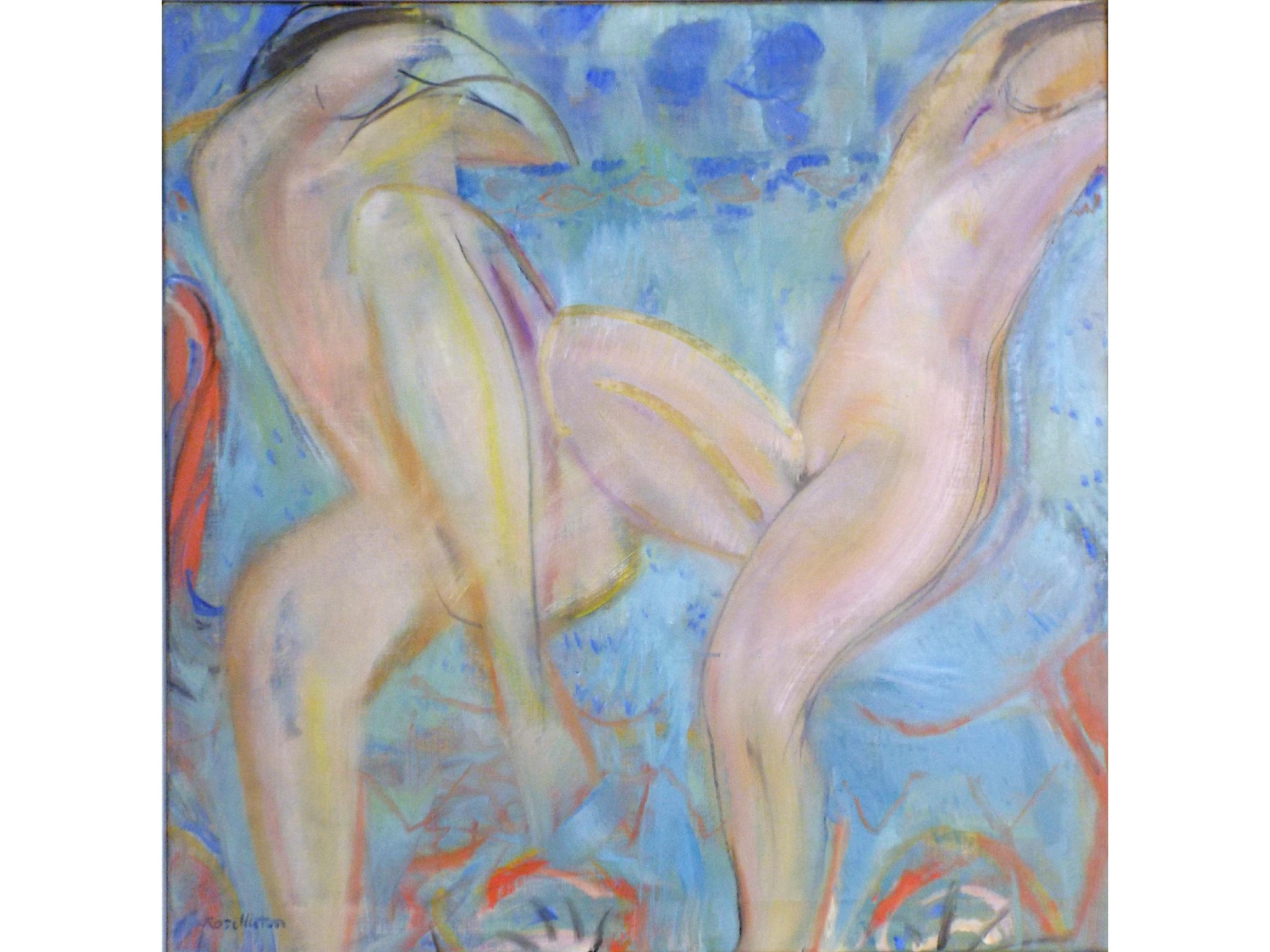 Appraisal: Rose Hilton b - 'Figures' signed signed twice titled and