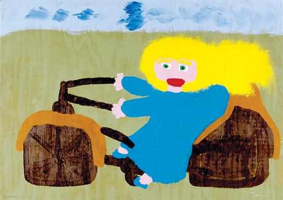 Appraisal: Jake T McCord Georgia b OUTSIDER ART - GIRL ON