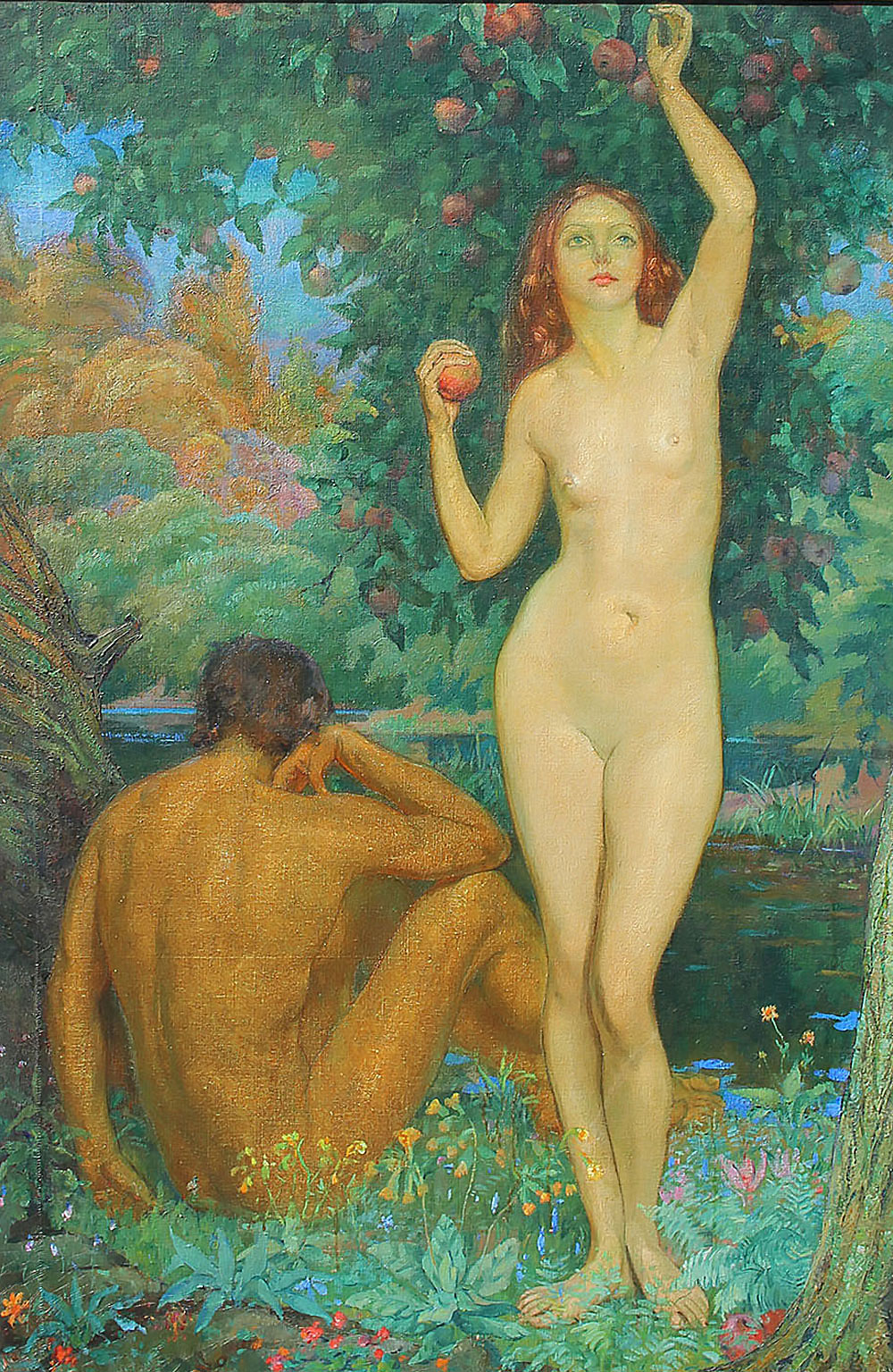 Appraisal: WARSHAWSKY Abel American - Adam and Eve '' x ''