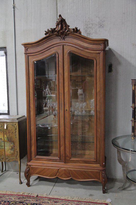 Appraisal: BREAKDOWN DISPLAY CASE Mahogany having a carved and molded cornice