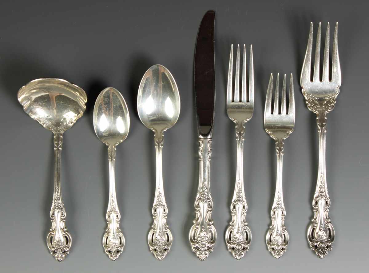 Appraisal: Wallace Sterling Silver Flatware Set - Grand Baroque pcs ozt