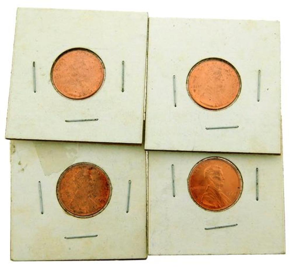 Appraisal: COINS Lot of four Lincoln Cents with Doubled Die Obverses