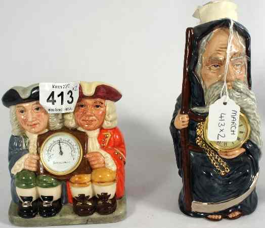 Appraisal: Royal Doulton Small Toby Jugs Old Father Time D and