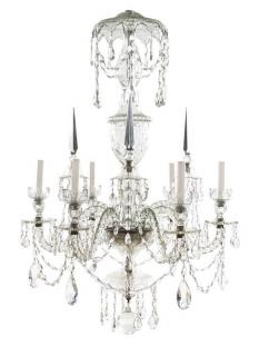 Appraisal: A Waterford Six-Light Chandelier mid- th century having a baluster