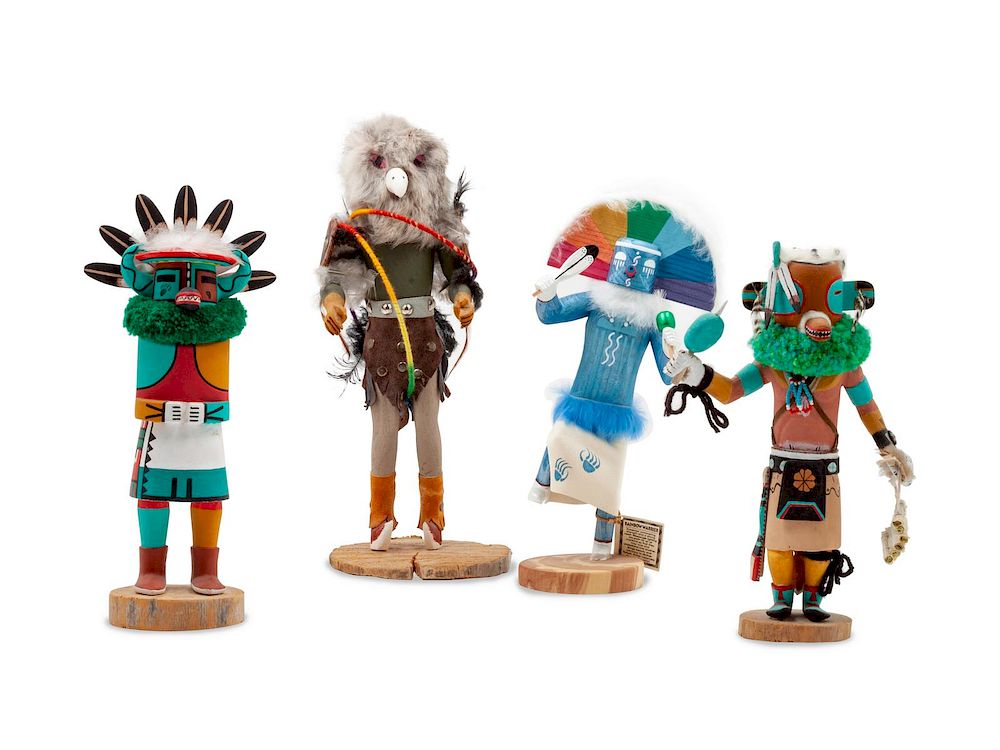 Appraisal: Four Contemporary Hopi Kachinas height of tallest inches Four Contemporary