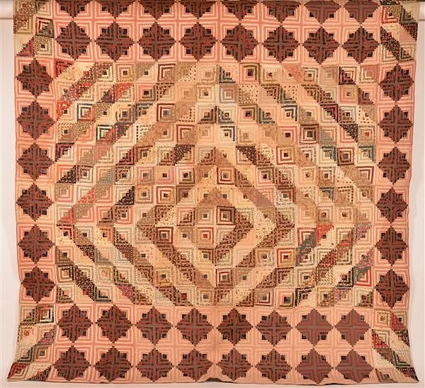 Appraisal: Antique Geometric Pattern Patchwork Quilt Antique Geometric Pattern Patchwork Quilt