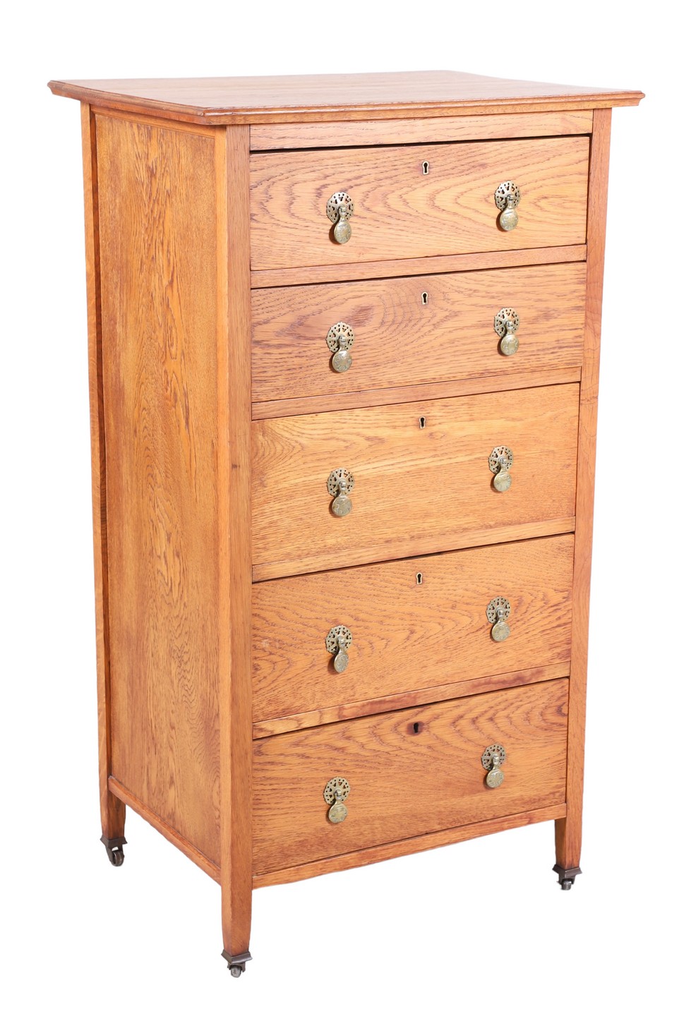 Appraisal: Oak lingerie chest drawers h x w x - d