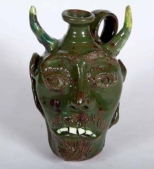 Appraisal: Outsider Art Bobby Ferguson Face Jug Ferguson Bobby Face Jug