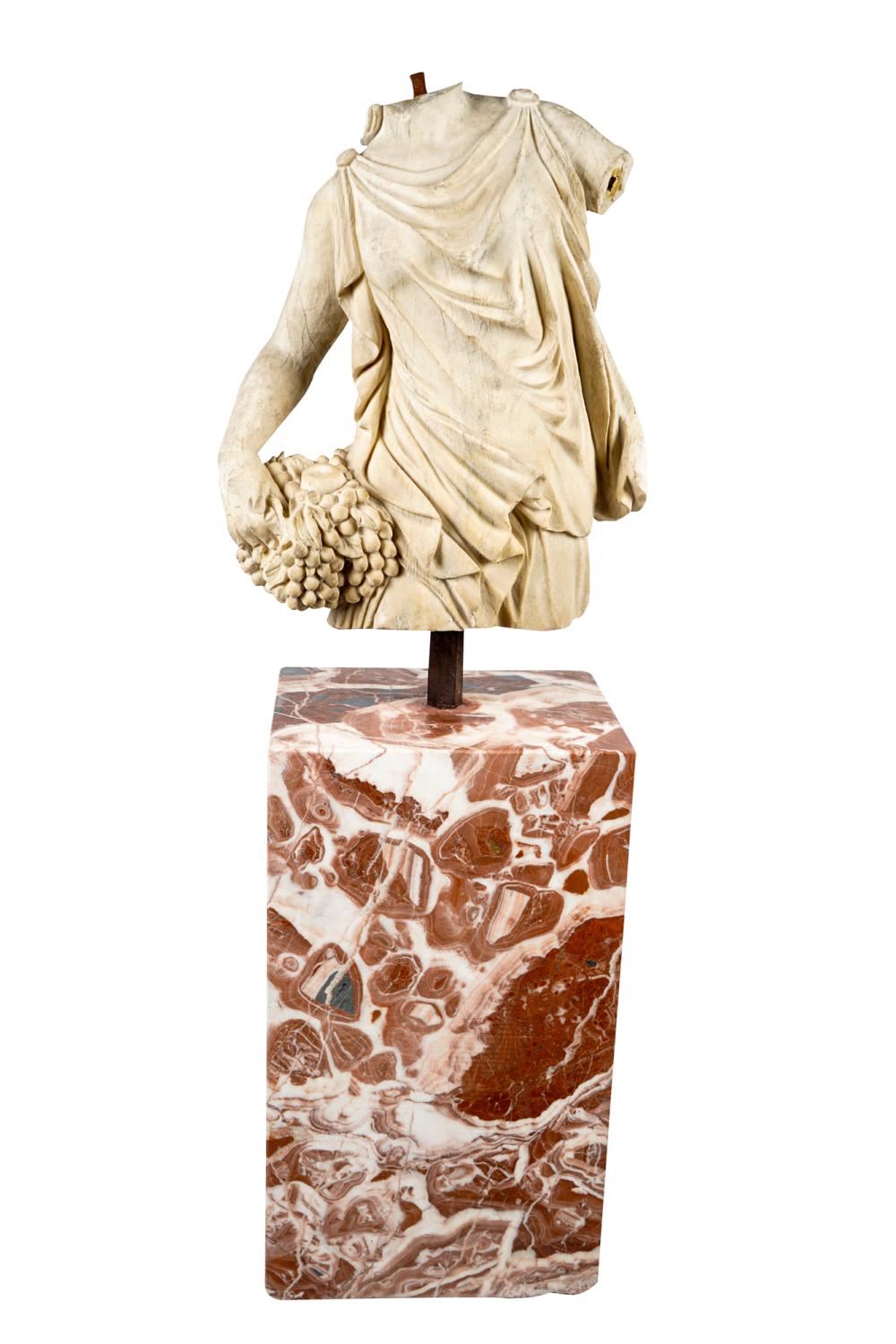 Appraisal: ROMAN STYLE TORSOresting on a marble base of a later