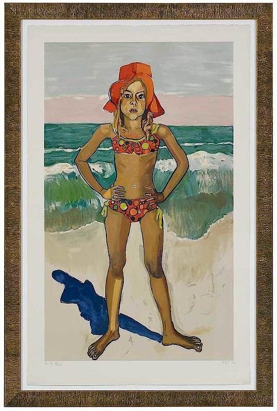 Appraisal: Alice Neel New York - Bather with Red Hat artist