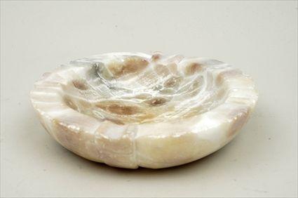 Appraisal: Italian Carved Alabaster Ashtray in in diam