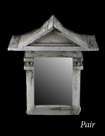 Appraisal: Pair of Zinc Framed Wall Mirrors fabricated in the form