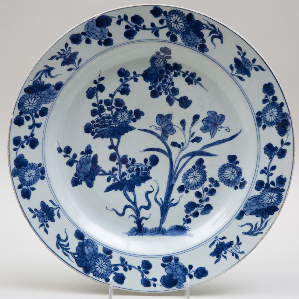 Appraisal: Chinese Blue and White Porcelain Charger in diam Condition in