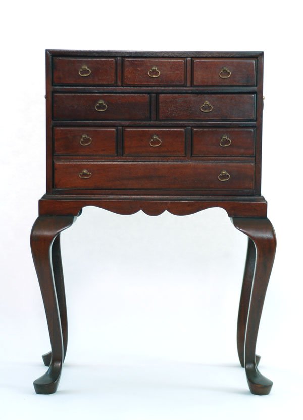 Appraisal: Silver chest on frame not detachable Three drawers lined in