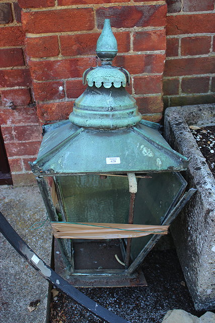 Appraisal: AN OLD COPPER STREET LANTERN TOP for restoration