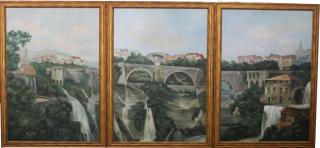 Appraisal: Set of Palatial Italian City Scenes Signed Set of Palatial